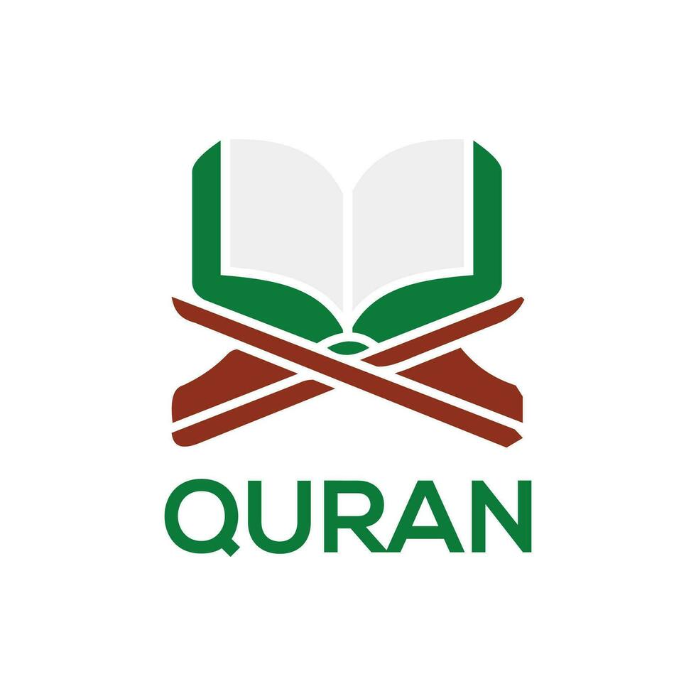 heilig Koran islamisch Logo Design vektor