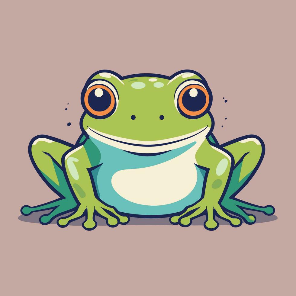 Frosch Illustration 2d Vektor Design