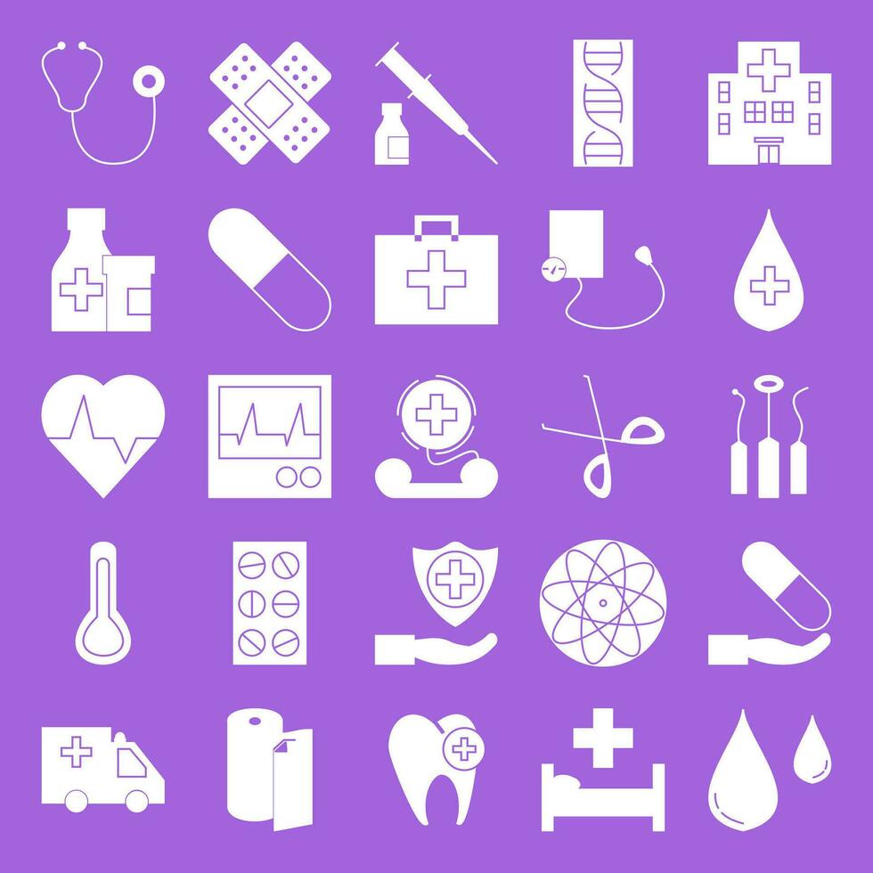 medizinisch Symbole im zum irgendein Zwecke. perfekt zum irgendein Ihre Projekt und Pixel perfekt Symbole. geeignet zum irgendein Benutzer Schnittstelle und Benutzer Erfahrung. vektor