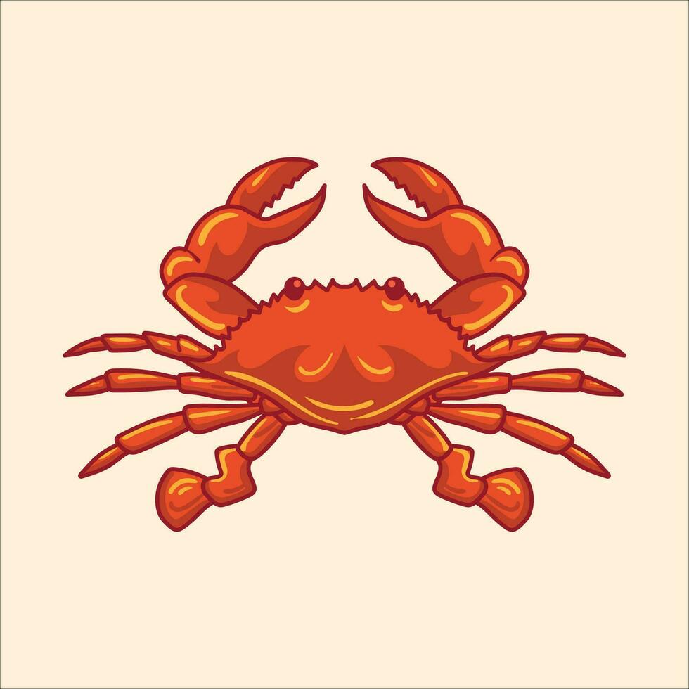 krabba maskot tecknad serie karaktär illustration vektor