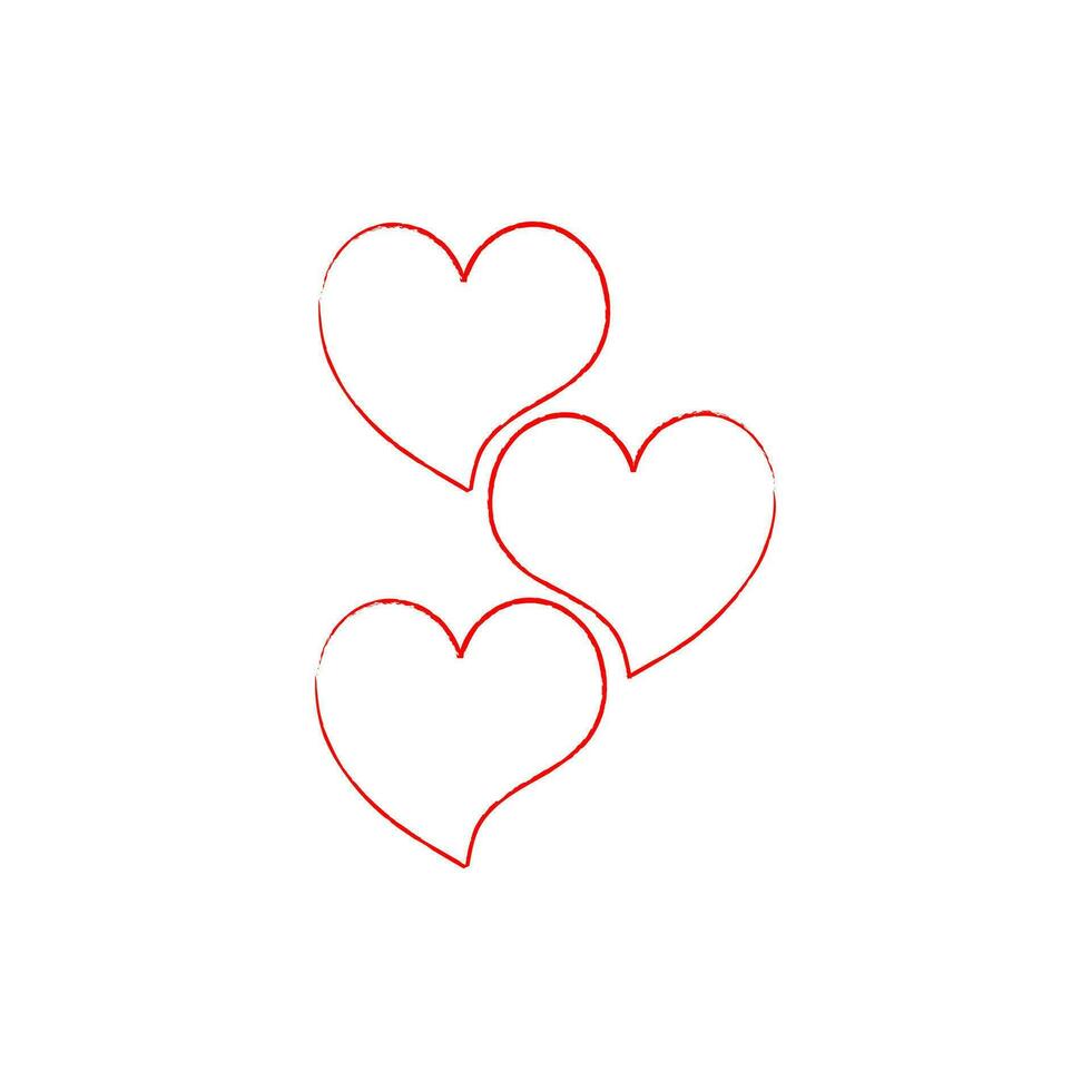 hjärta form vektor, skiss illustration kan vara Begagnade för design av alla hjärtans dag, bröllop, kärlek tema romantisk vektor