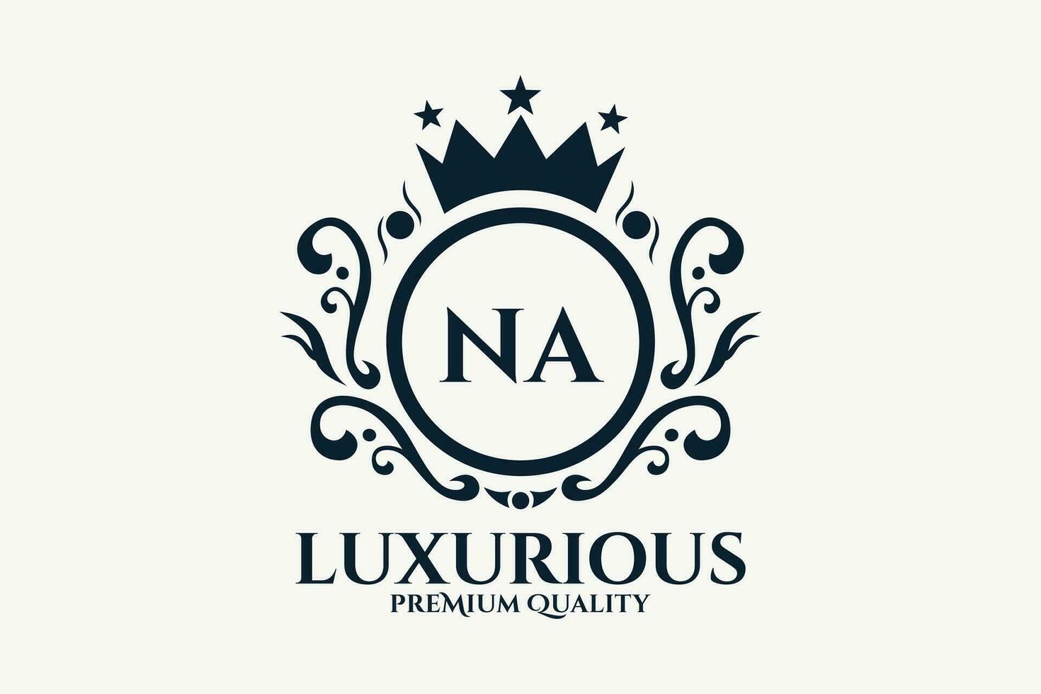 Initiale Brief n / a königlich Luxus Logo Vorlage im Vektor Kunst zum luxuriös branding Vektor Illustration.