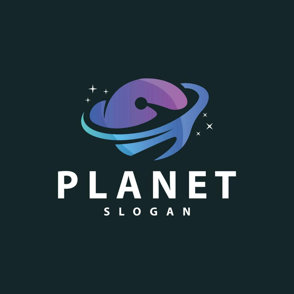 Raum Logo modern Design Planet Vorlage Illustration einfach Kreis Inspiration Modell- vektor