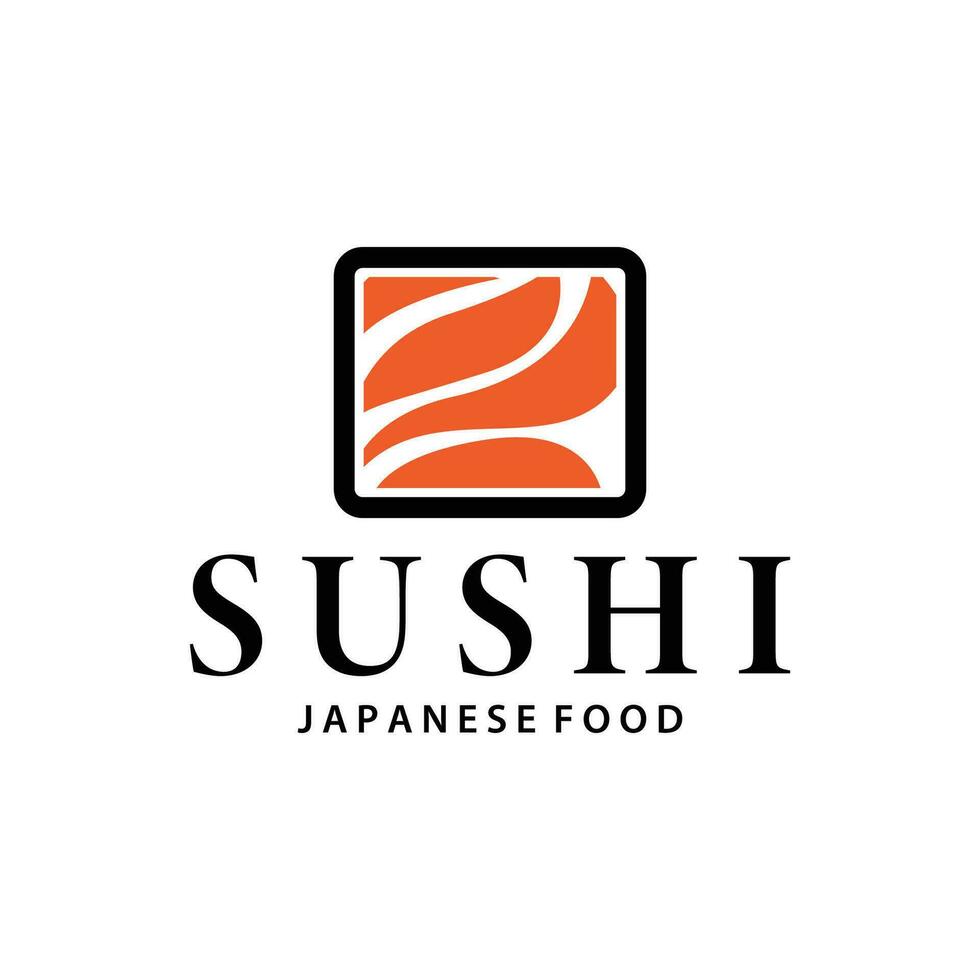 Sushi Logo einfach Design Sushi japanisch Essen Symbol Vorlage Produkt japanisch Küche vektor