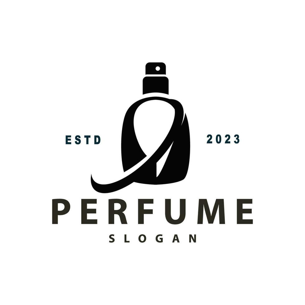 einfach minimalistisch Parfüm Logo Schönheit Produkt Marke Vorlage Parfüm Flasche Design vektor