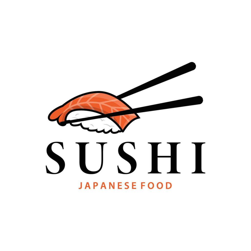 Sushi Logo einfach Design Sushi japanisch Essen Symbol Vorlage Produkt japanisch Küche vektor