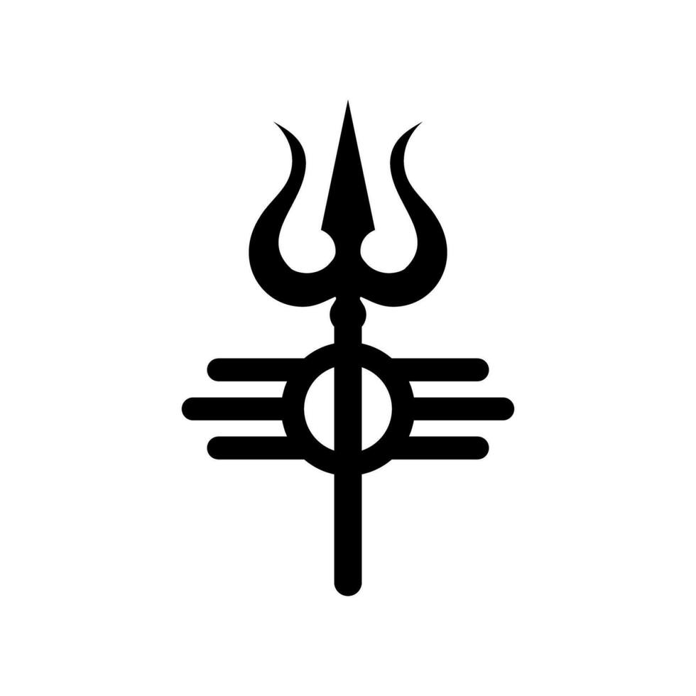 shiva mahadev hindu Gud trishul symbol vektor illustration