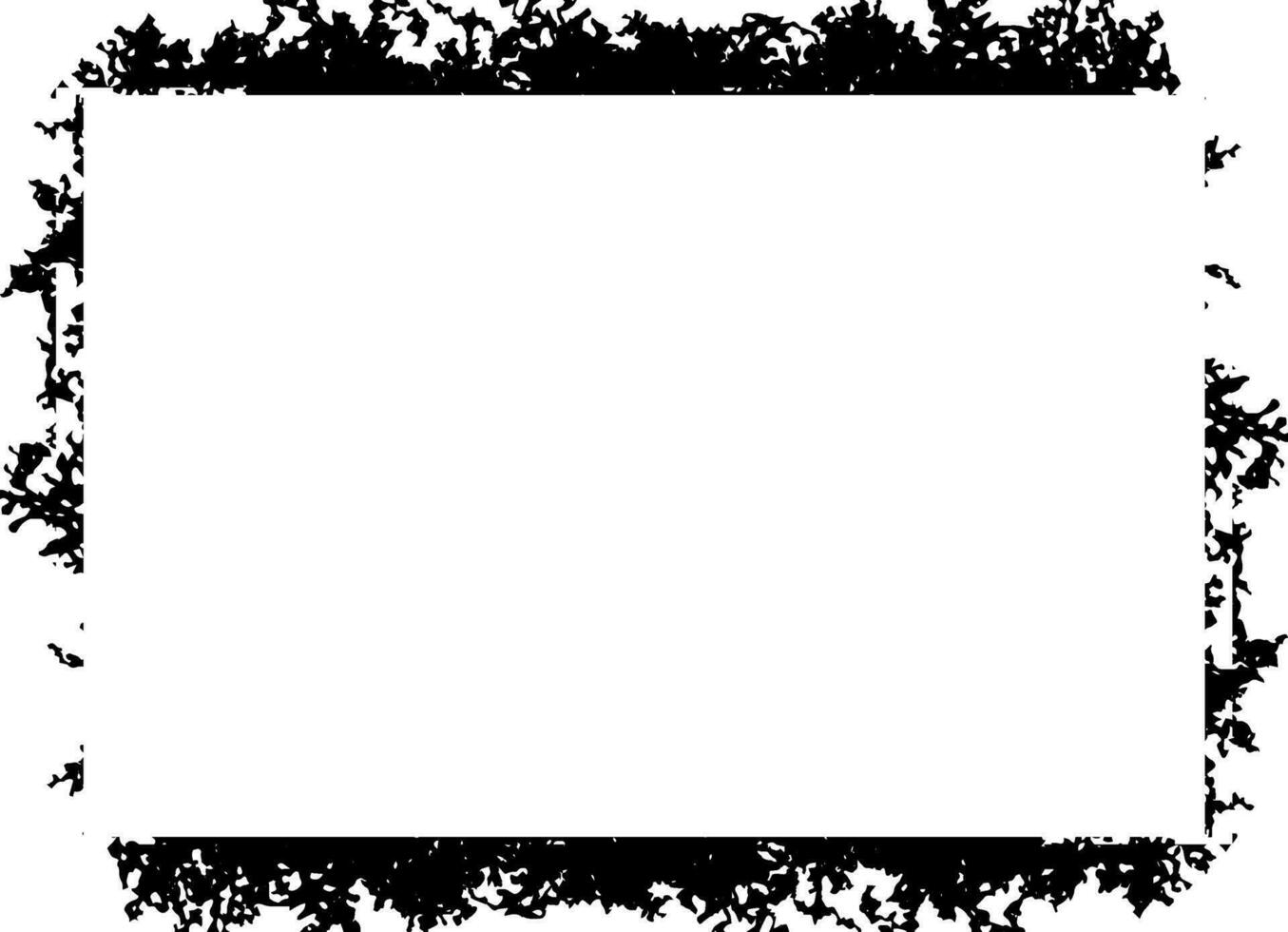 en svart och vit fyrkant ram med grunge effekt, årgång ram grunge bild ram vektor ram ramverk affisch mall rektangulär runda ram