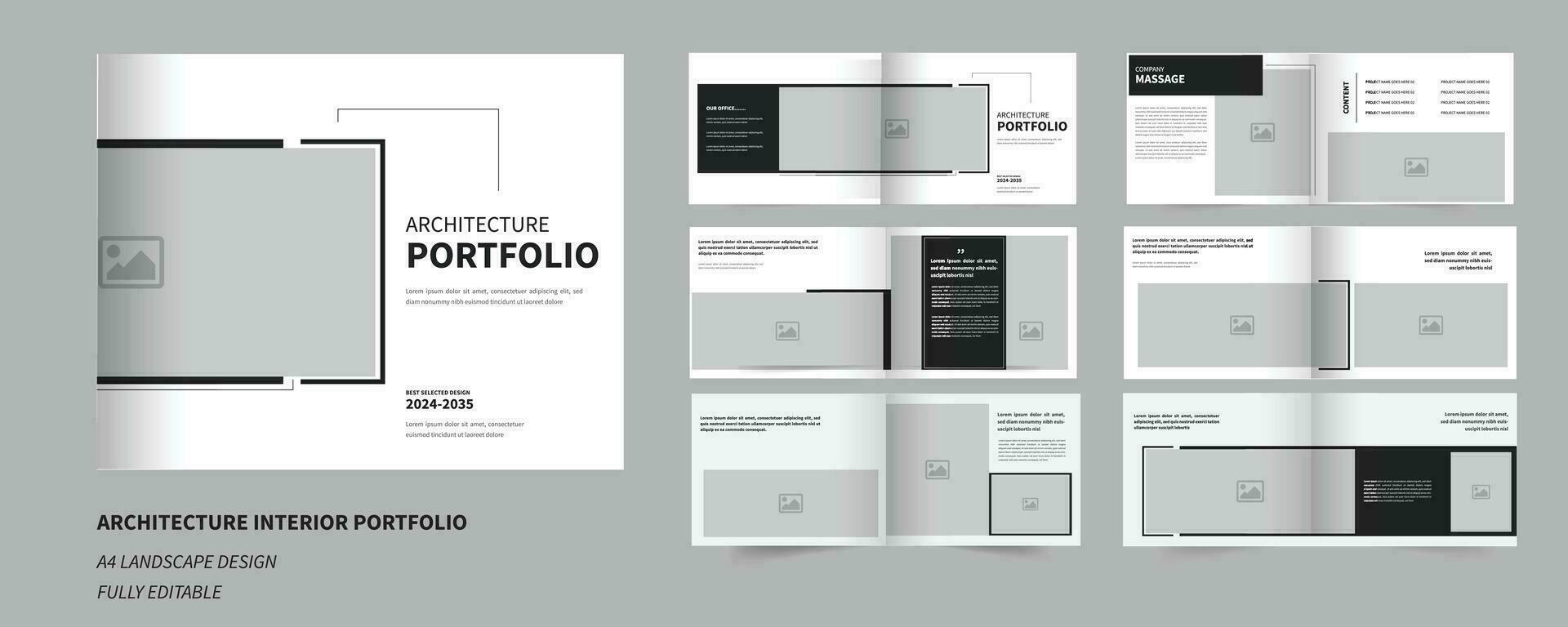 Portfolio Vorlage, die Architektur und Innere Portfolio Design vektor