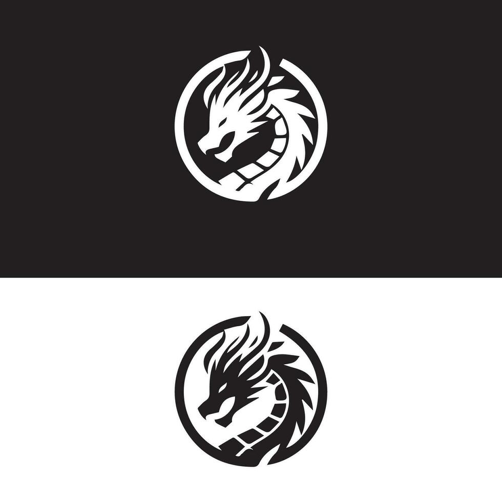 Drachen Logo Symbole. uralt mythisch Schlange Symbol. mythologisch Tier unterzeichnen. Vektor Illustration.