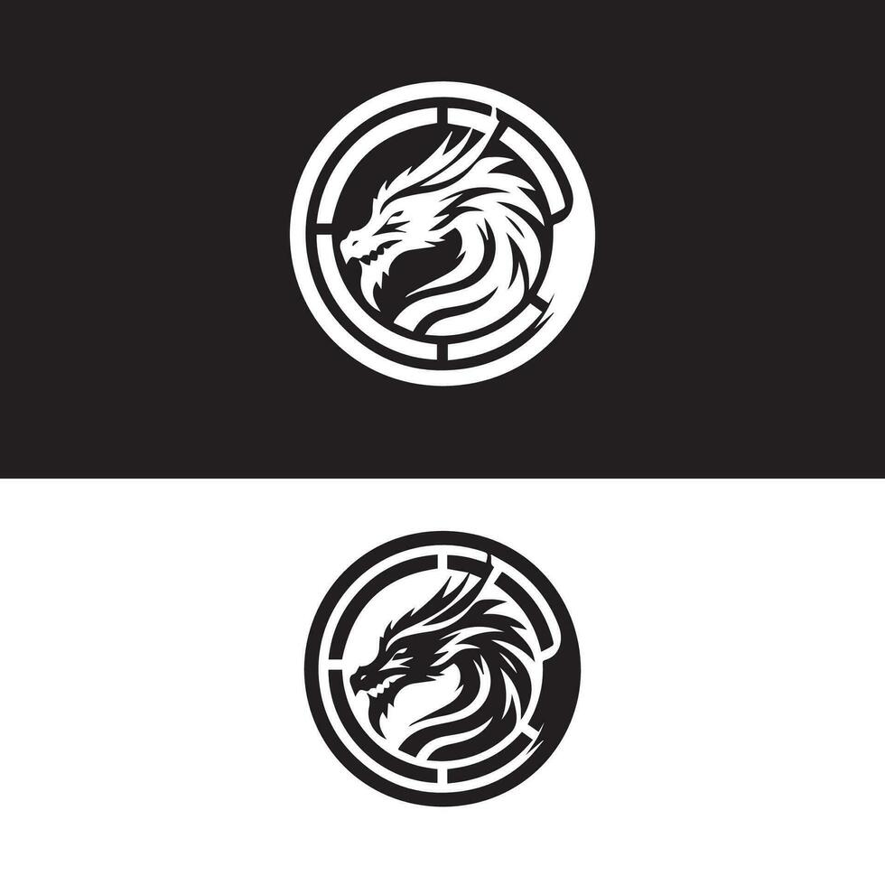 Drachen Logo Symbole. uralt mythisch Schlange Symbol. mythologisch Tier unterzeichnen. Vektor Illustration.