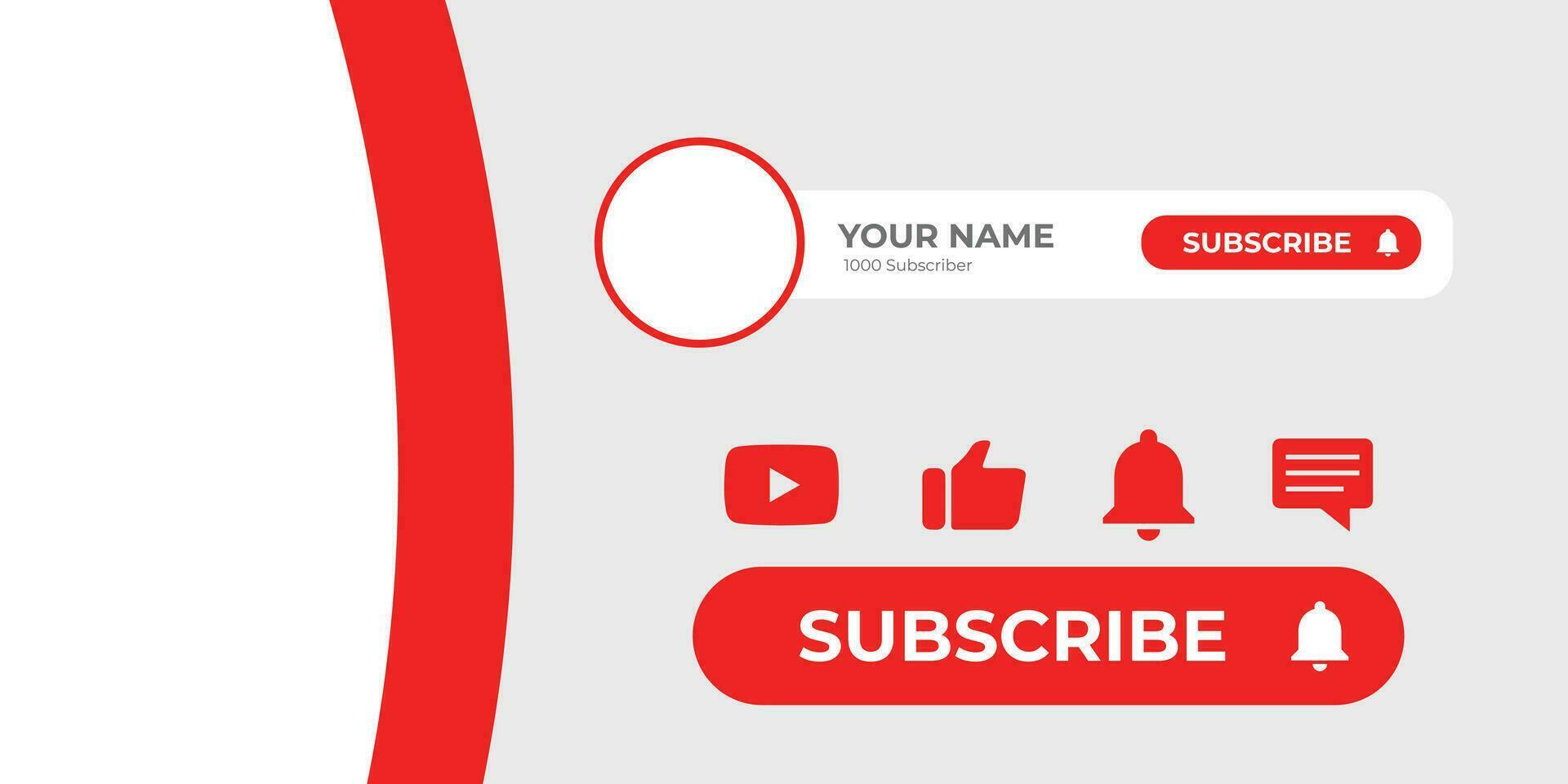 Youtube Kanal Startseite Drahtmodell. Youtube Banner zum Design Ihre Kanal. Youtube Kanal Name niedriger dritte vektor