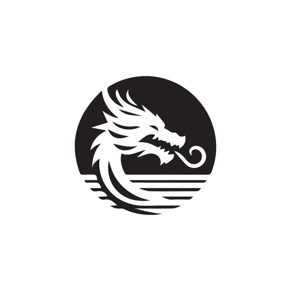 Drachen Logo Symbole. uralt mythisch Schlange Symbol. mythologisch Tier unterzeichnen. Vektor Illustration.