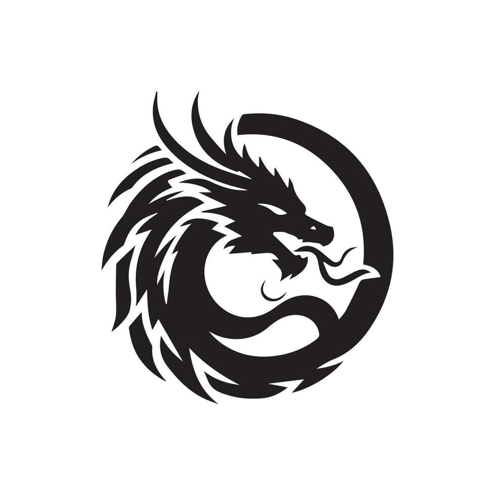 Drachen Logo Symbole. uralt mythisch Schlange Symbol. mythologisch Tier unterzeichnen. Vektor Illustration.