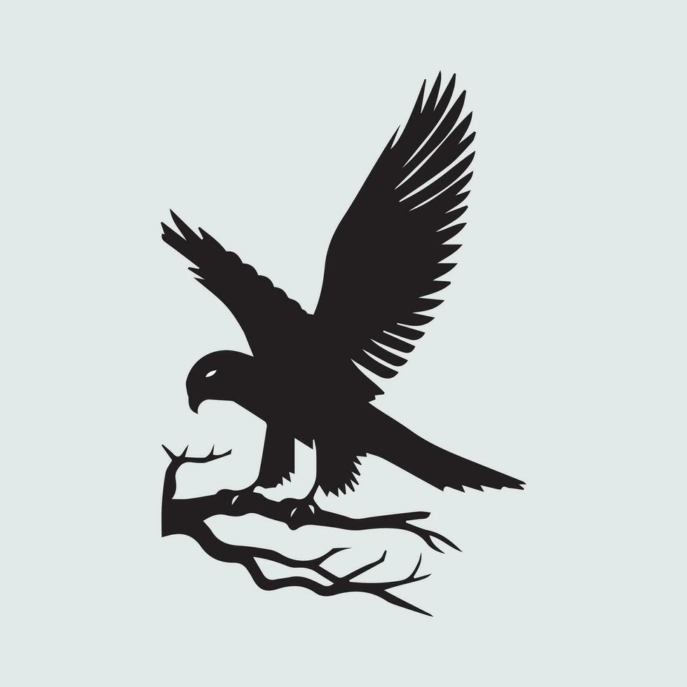 Adler Logo Vektor Illustration. Adler Silhouette isoliert auf Weiß Hintergrund.