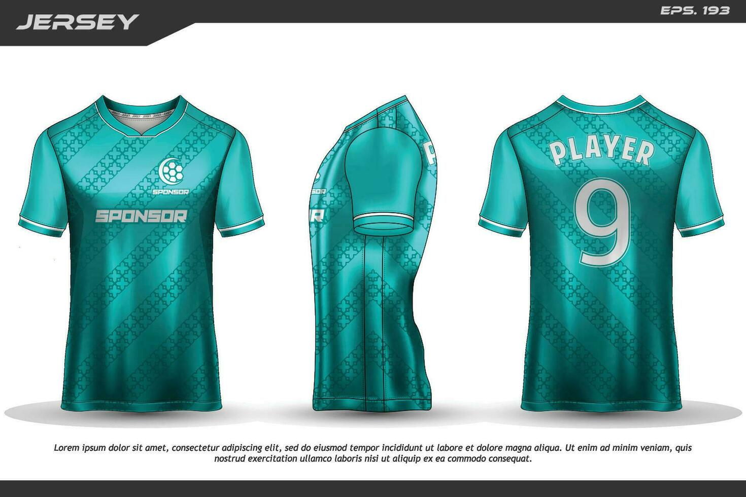 Trikot Design Sublimation T-Shirt Premium geometrisches Muster unglaubliche Vektorkollektion für Fußball Fußballrennen Radfahren Gaming Motocross Sport vektor