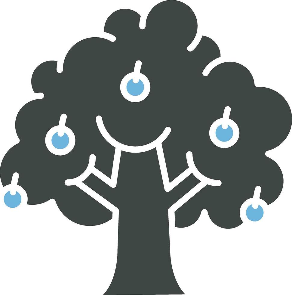 Obst Baum Symbol Vektor Bild.