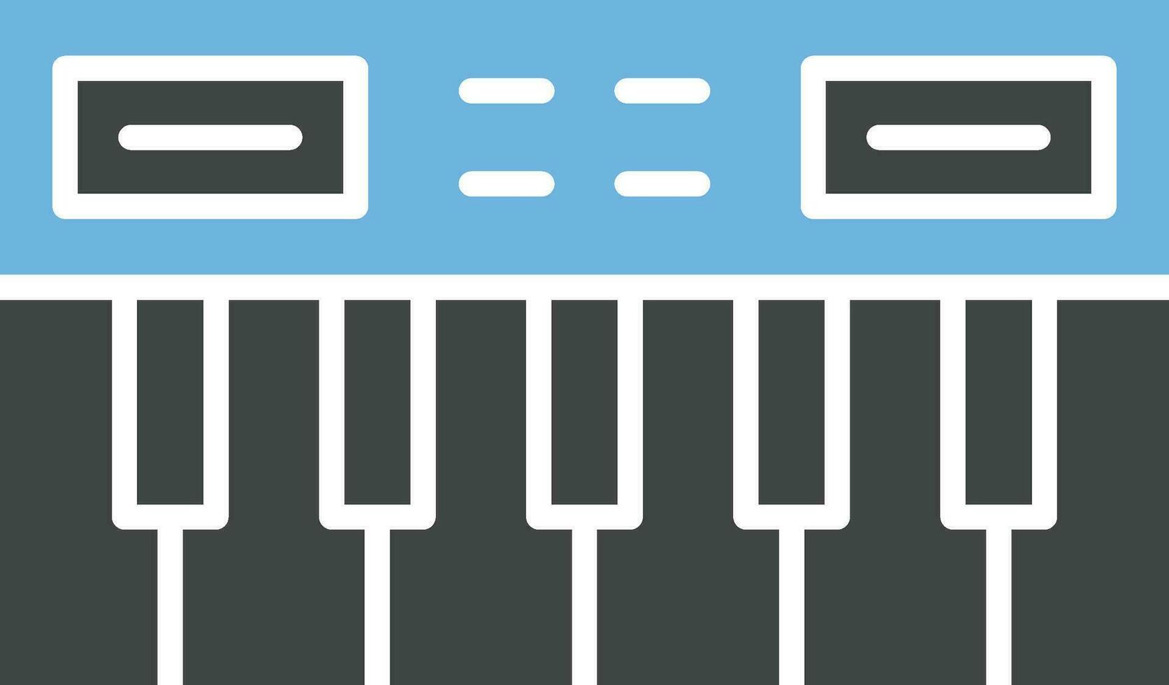 Klavier Tastatur Symbol Vektor Bild.