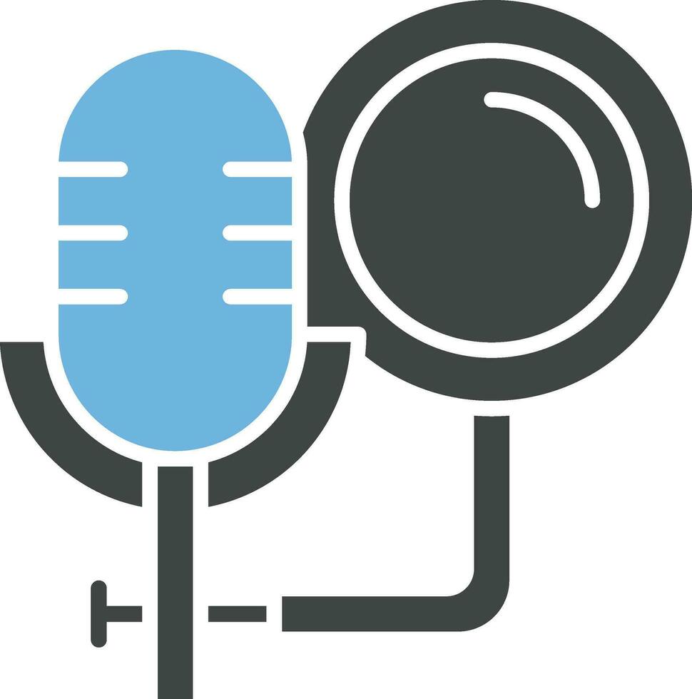 studio mikrofon ikon vektor bild.