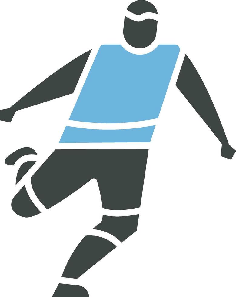 Fußball Spieler Symbol Vektor Bild.