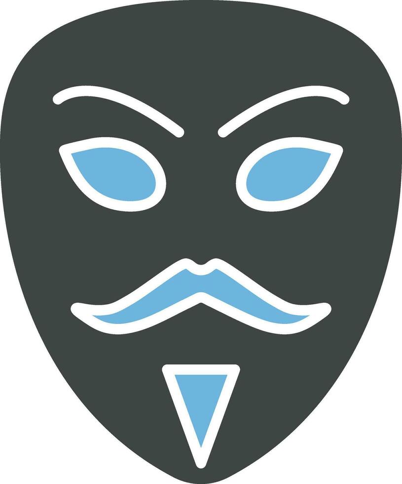 hacker mask ikon vektor bild.