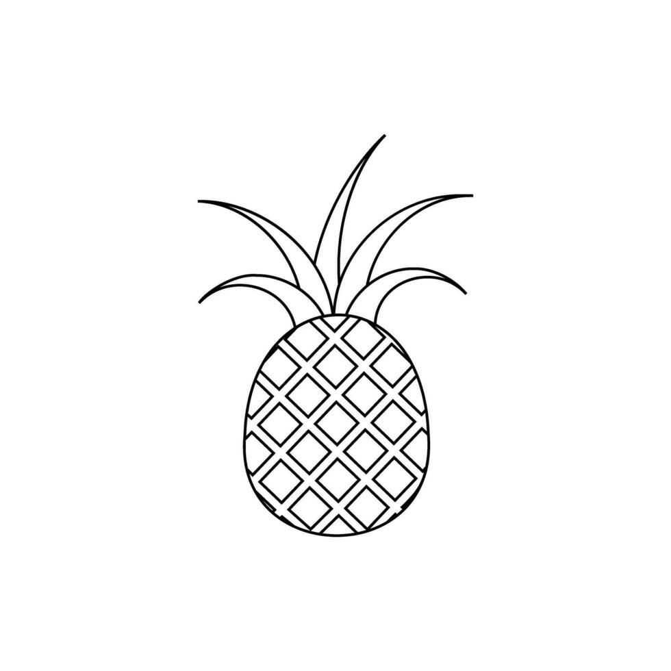 ananas ikon vektor. frukt illustration tecken. vitaminer symbol. vegetarian logotyp. mat märke. vektor