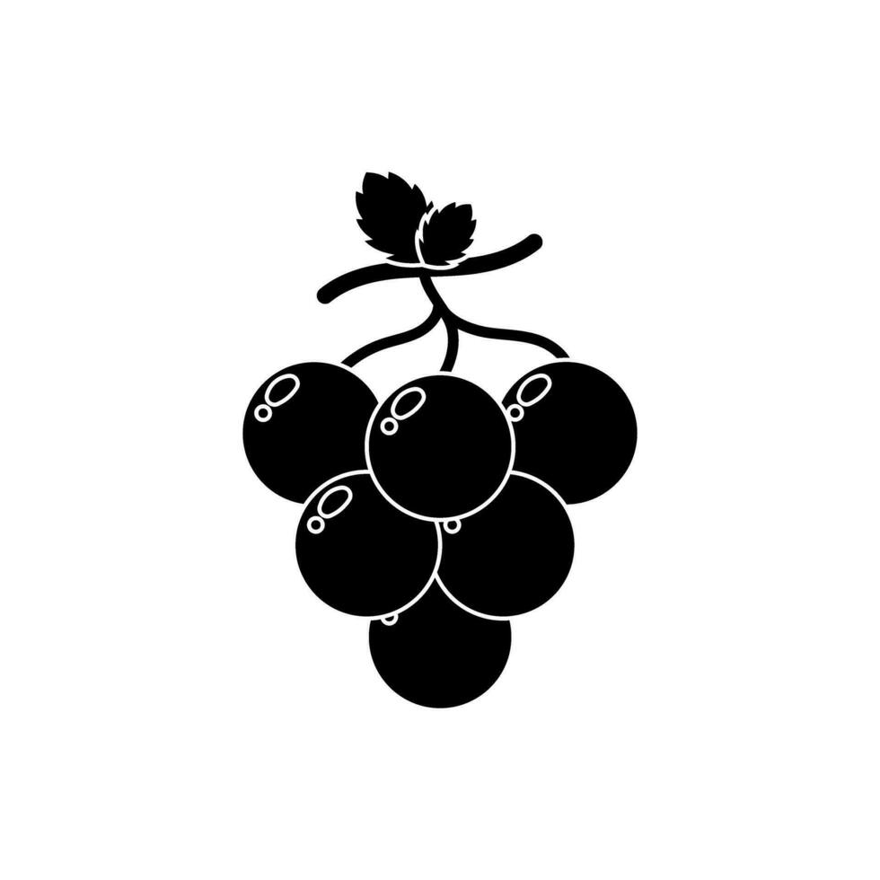 druva ikon vektor. frukt illustration tecken. vitaminer symbol. vegetarian logotyp. mat märke. vektor