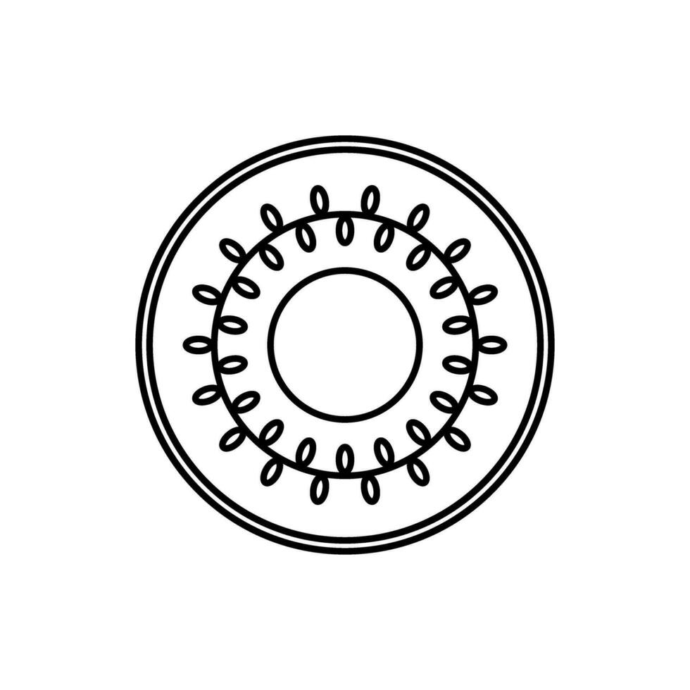 kiwi ikon vektor. frukt illustration tecken. vitaminer symbol. vegetarian logotyp. mat märke. vektor