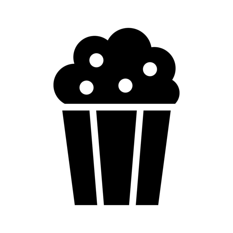 Popcorn Vektor Symbol. Pop Mais Illustration Symbol. Kino Logo.