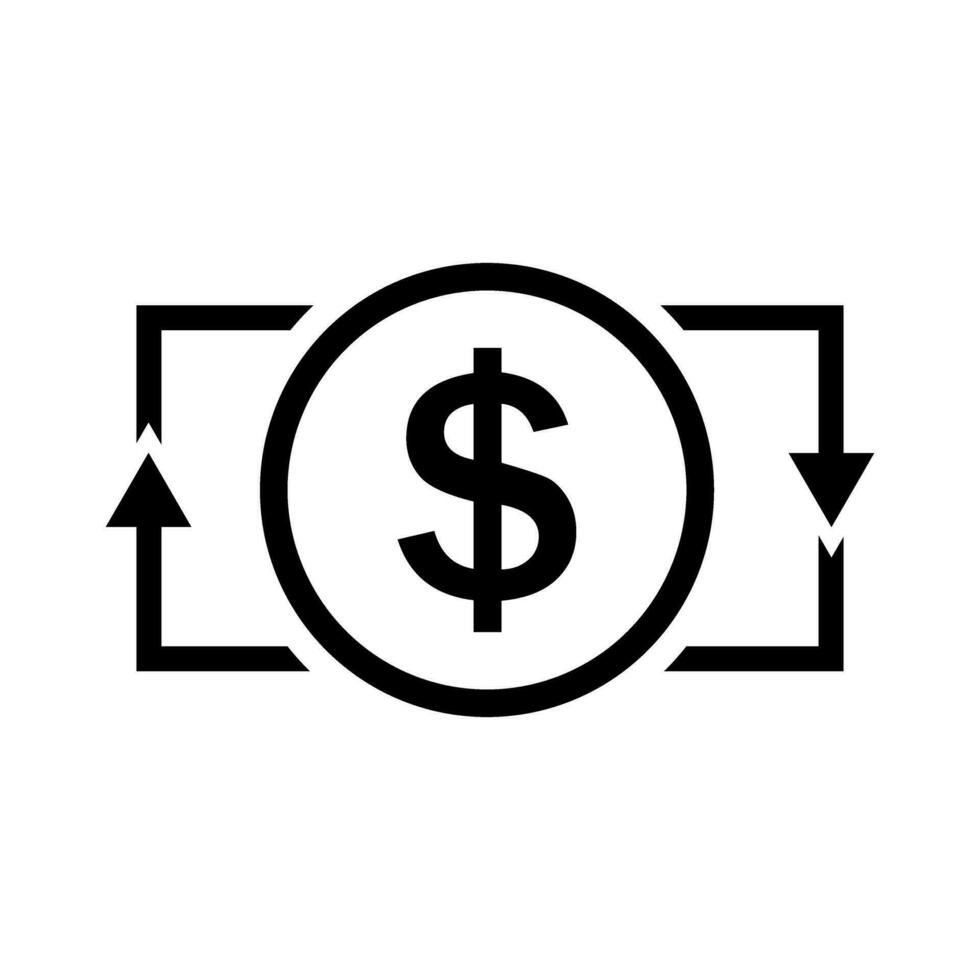Geld Symbol Vektor. Austausch Illustration unterzeichnen. Finanzen Symbol. Dollar Logo. vektor