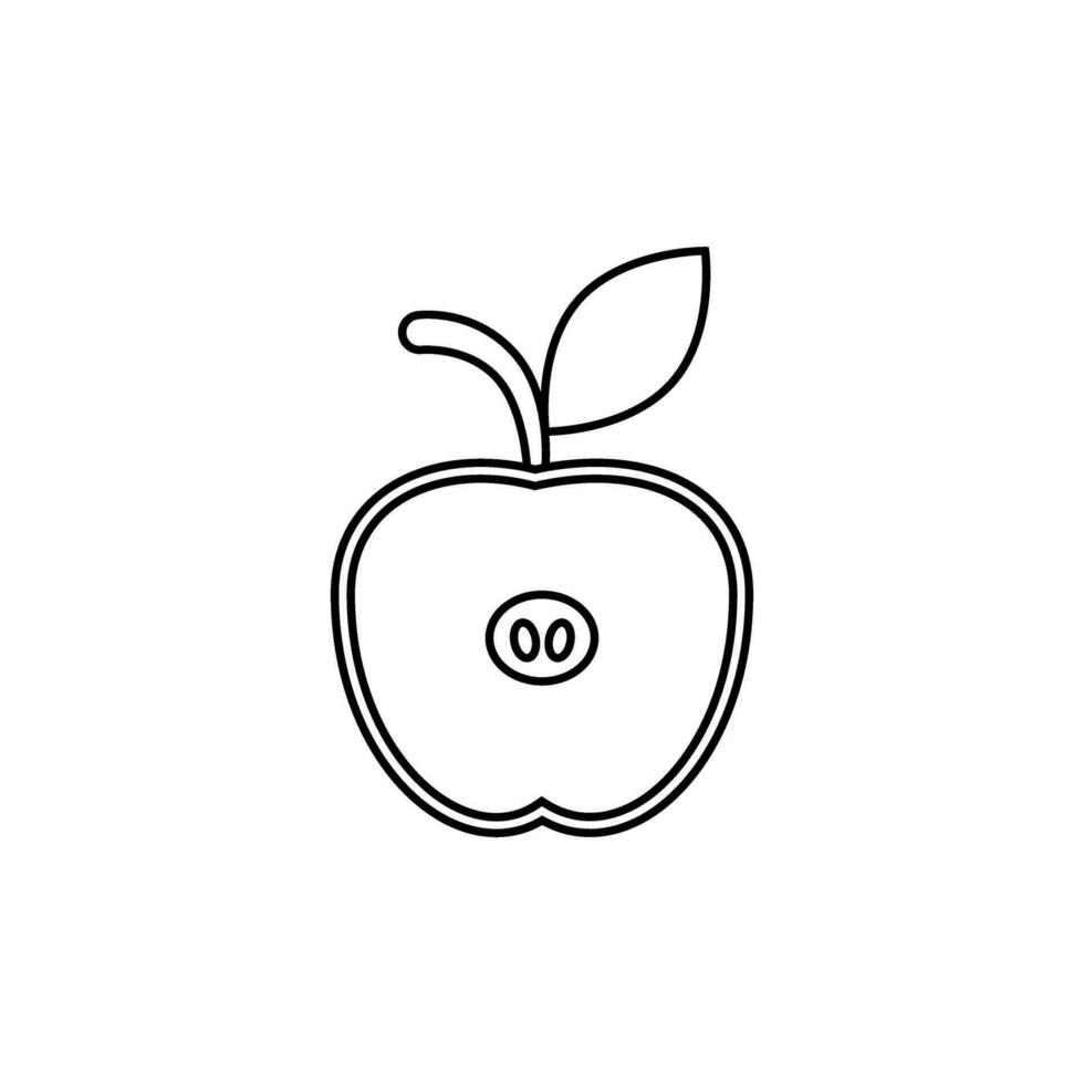 Apfel Symbol Vektor. Früchte Illustration unterzeichnen. Vitamine Symbol. Vegetarier Logo. Essen markieren. vektor