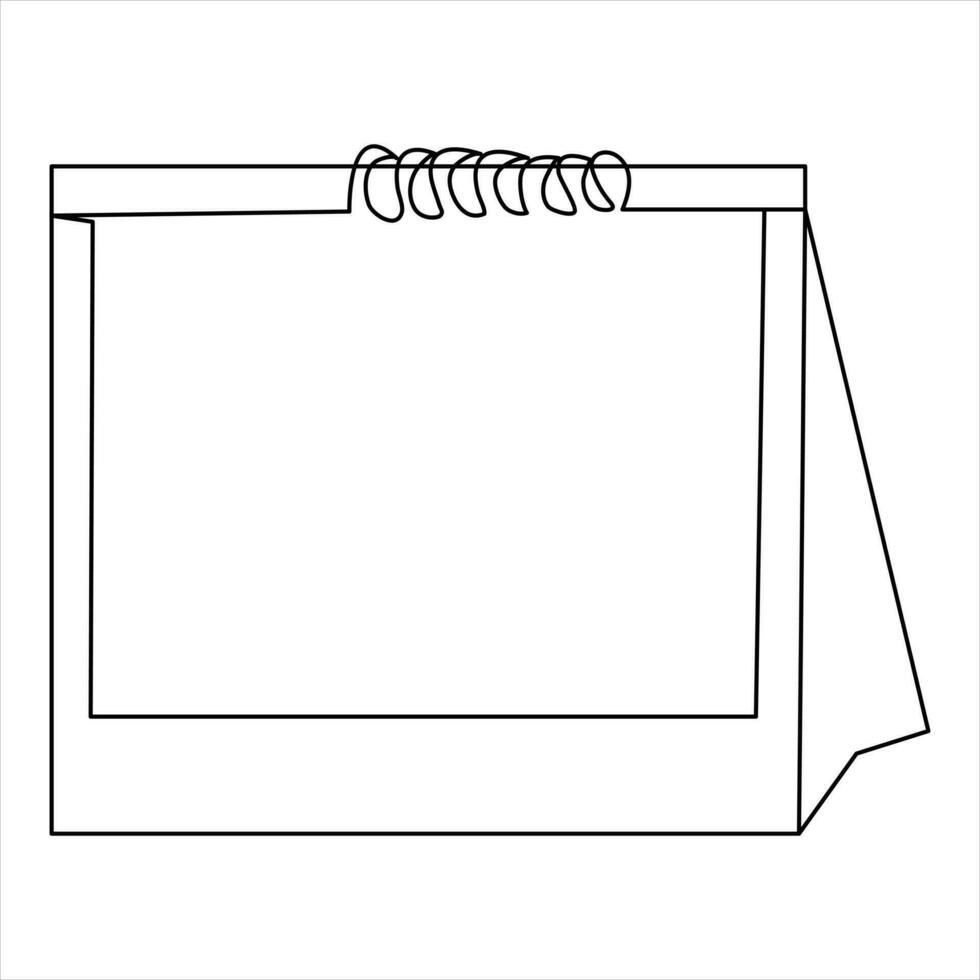 Stehen Kalender Symbol Planung kontinuierlich Single Linie Kunst Zeichnung und Planung Konzept Grafik Design vektor