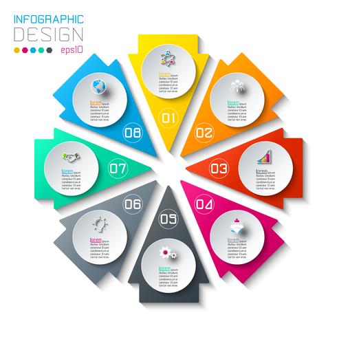 Abstrakte Infografiken auf Vektorgrafiken. vektor