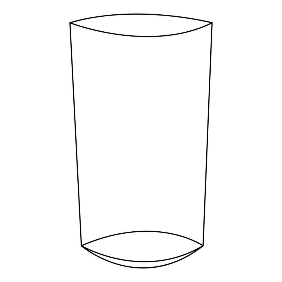 kontinuierlich Single Linie Hand Zeichnung Symbol von Glas Design und Gliederung Vektor Kunst minimalistisch Illustration