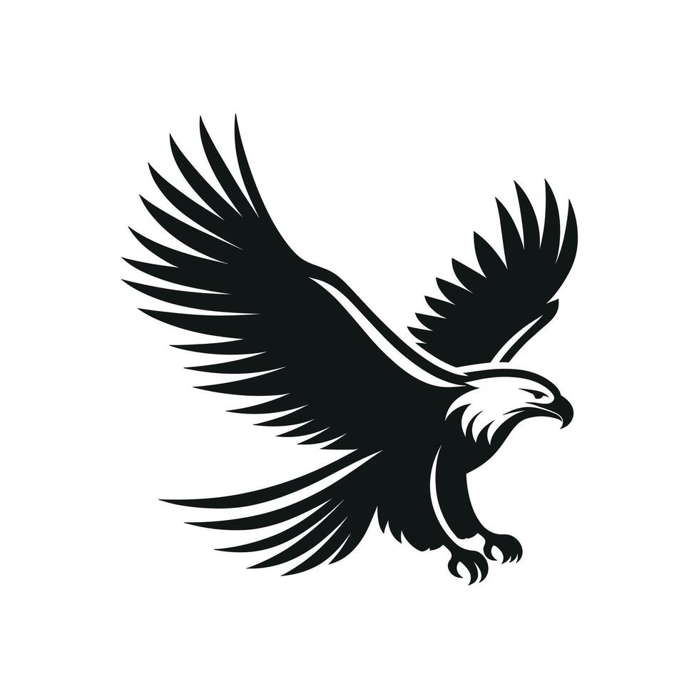 Vektor Illustration von ein Karikatur Adler Silhouette Logo Symbol Symbol tätowieren