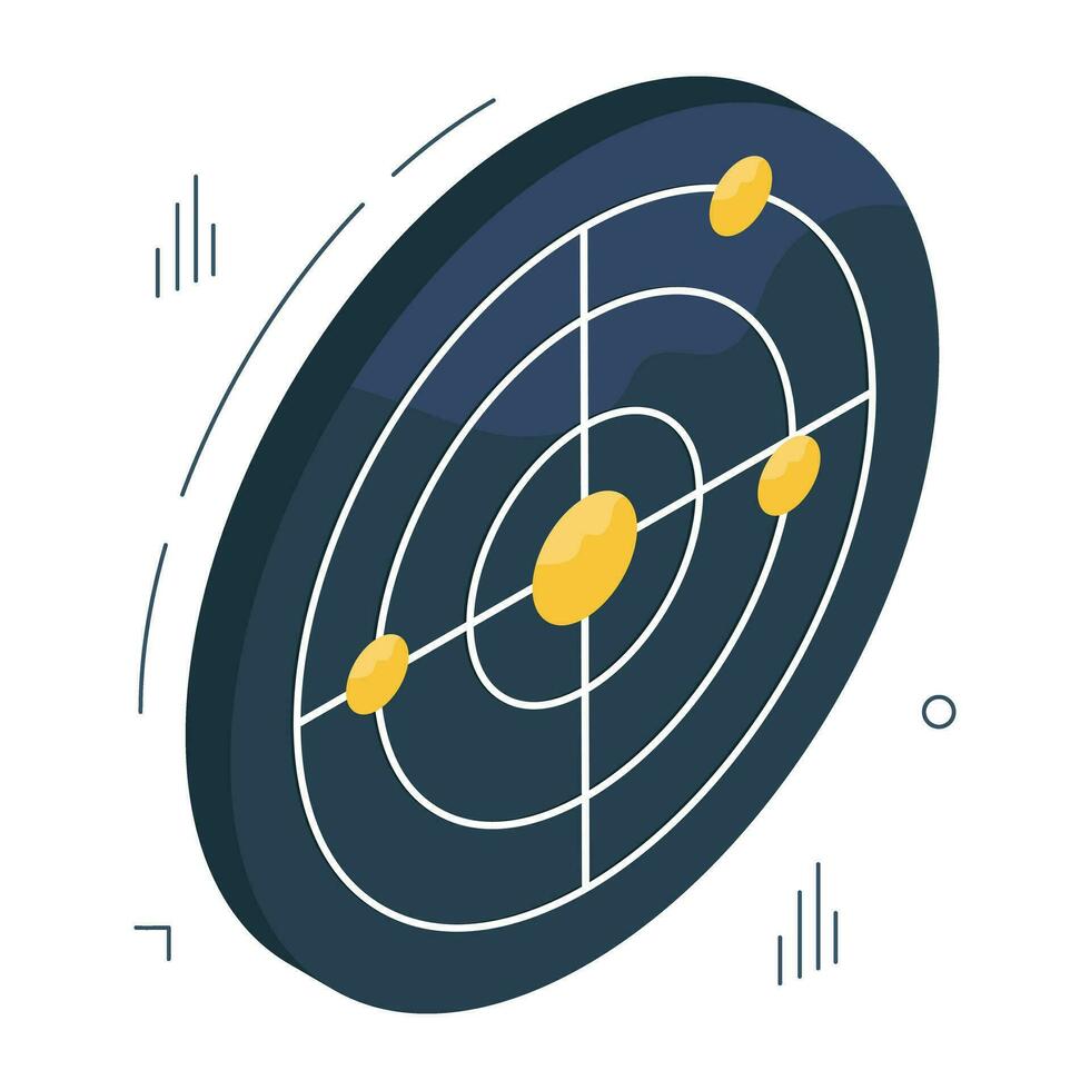 ein Symbol Design von Radar isoliert auf Weiß Hintergrund vektor