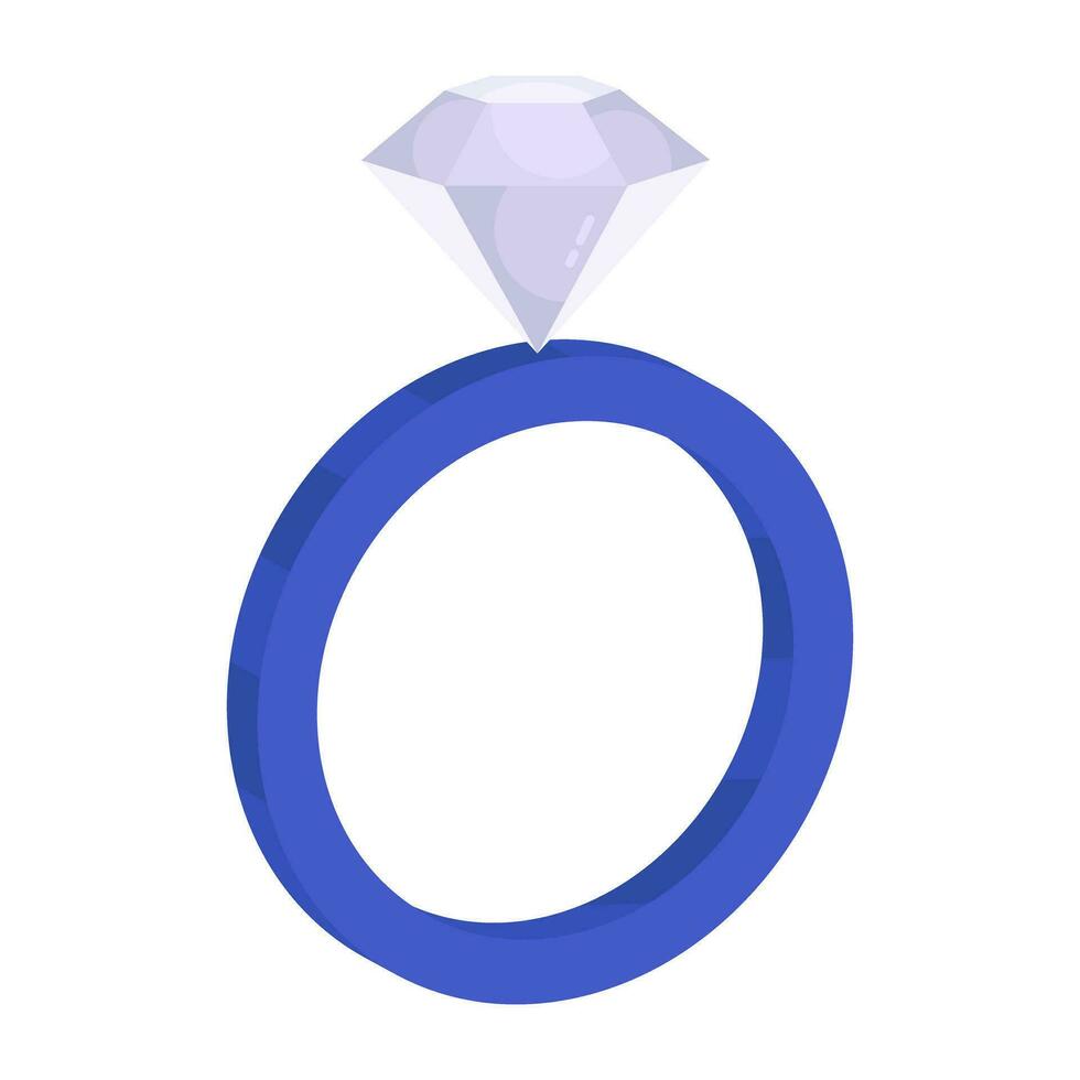 Premium-Download-Symbol des Diamantrings vektor