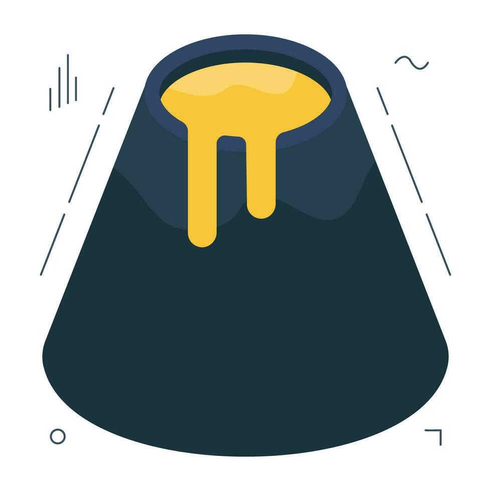 ett redigerbar design ikon av vulkan vektor