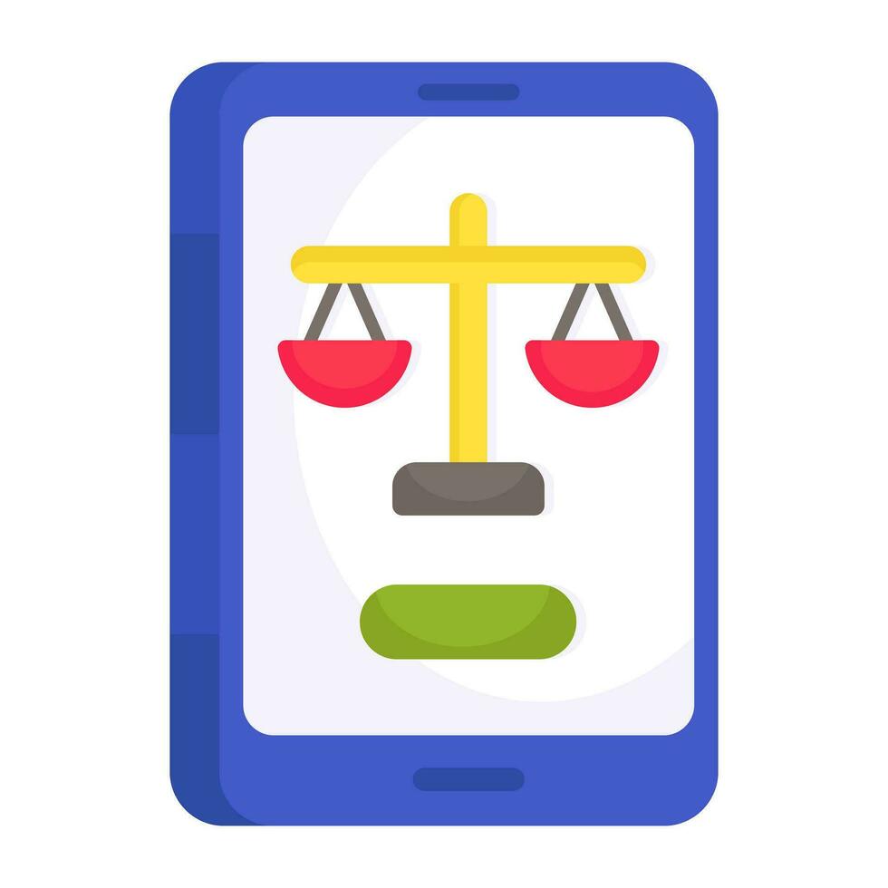 einzigartig Design Symbol von Handy, Mobiltelefon Gerechtigkeit App vektor