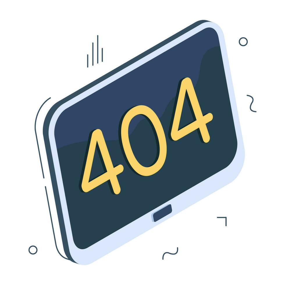 ein kreativer Designvektor des Fehlers 404 vektor