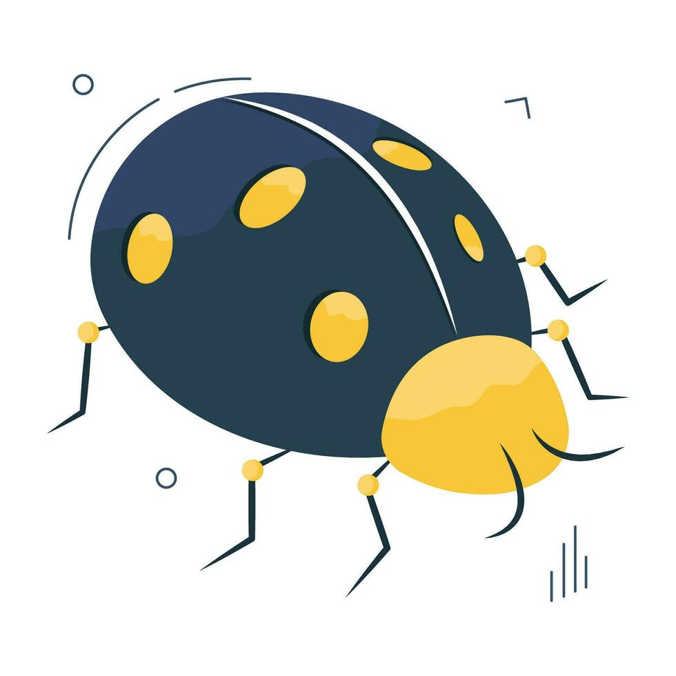 en färgad design ikon av insekt vektor