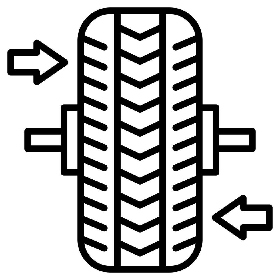 Reifen balancieren Symbol Linie Vektor Illustration