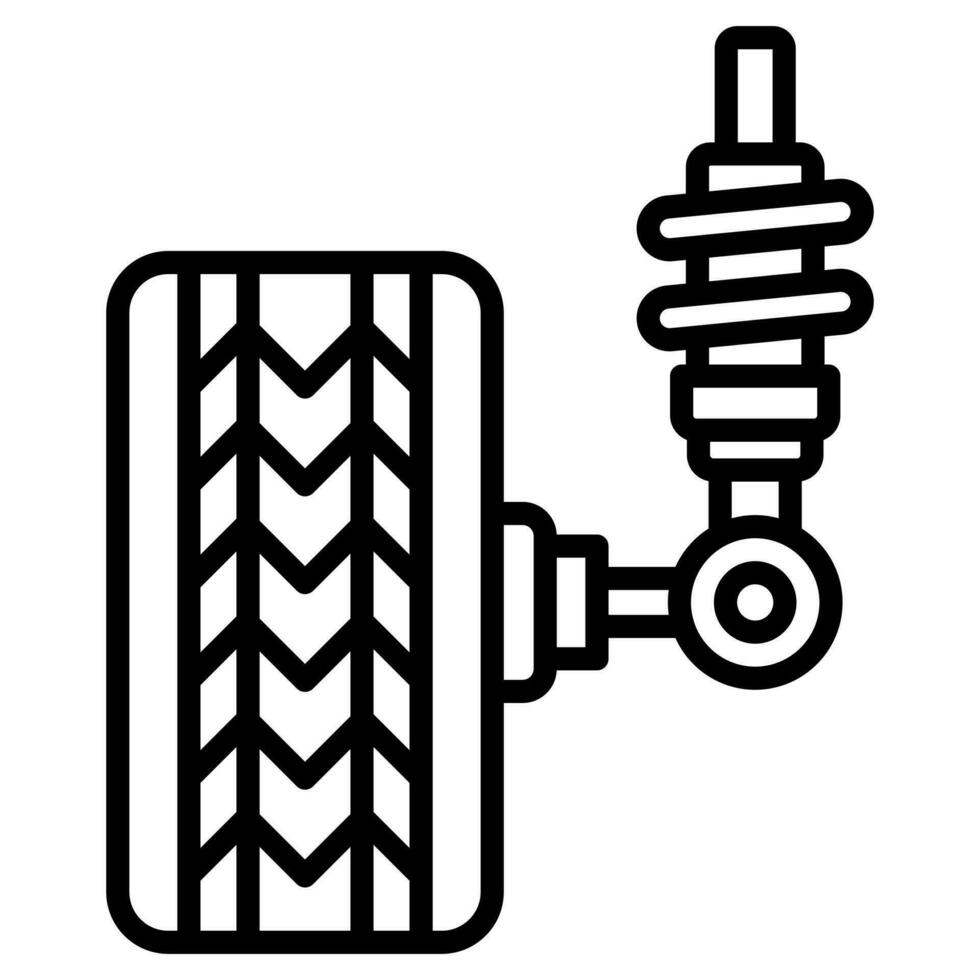 Suspension Symbol Linie Vektor Illustration