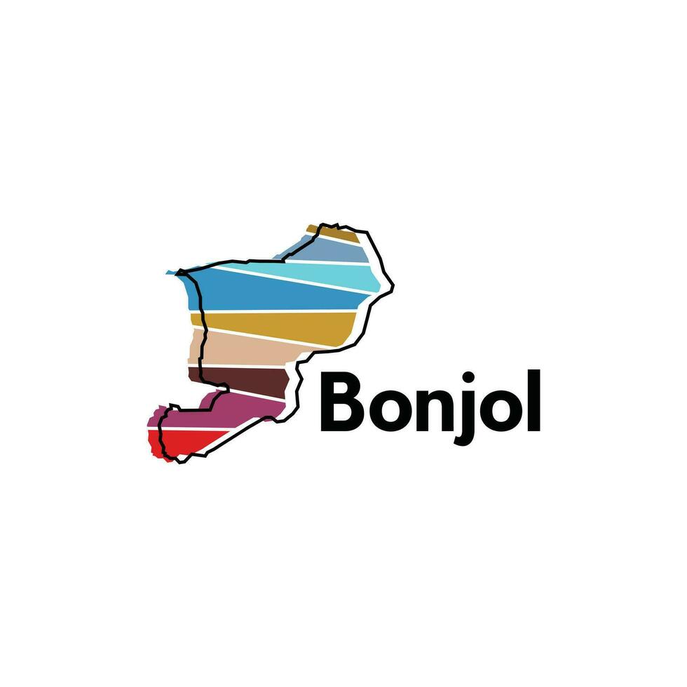 bonjol Karta. vektor Karta av indonesien Land färgrik design, lämplig för din företag
