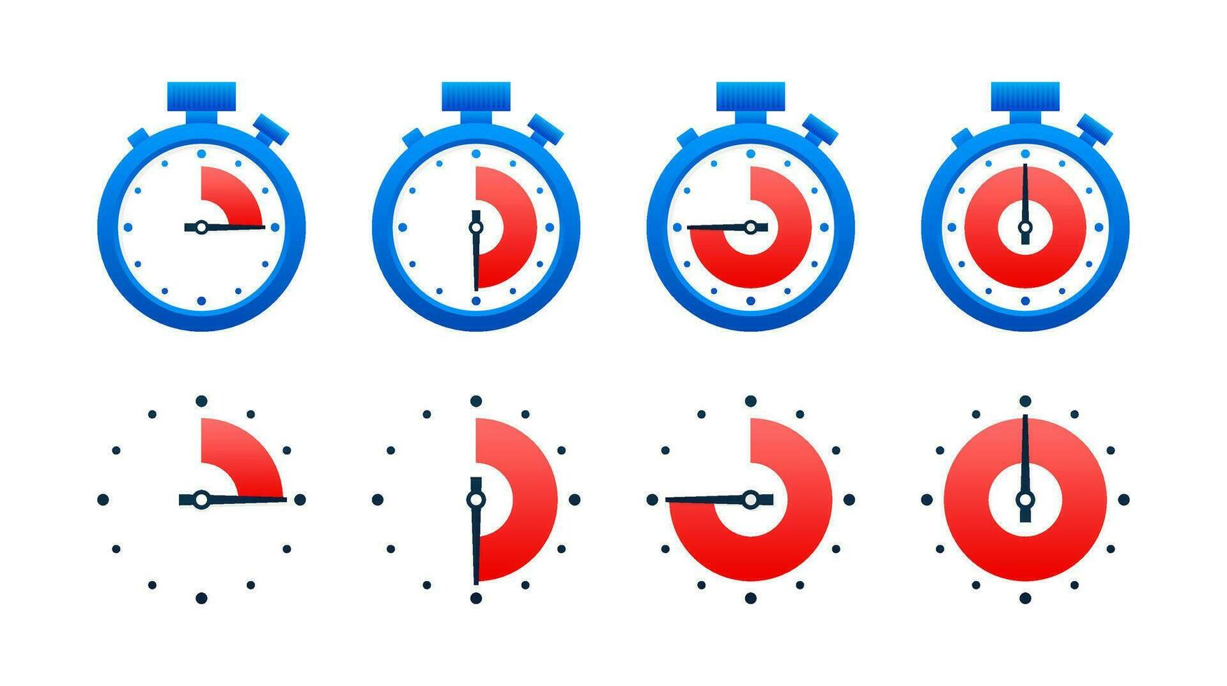 timer, klocka, stoppur ikon. nedräkning timer symbol ikon. vektor stock illustration