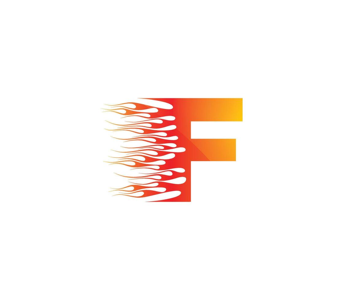 f Feuer kreativ Alphabet Logo Design Konzept vektor