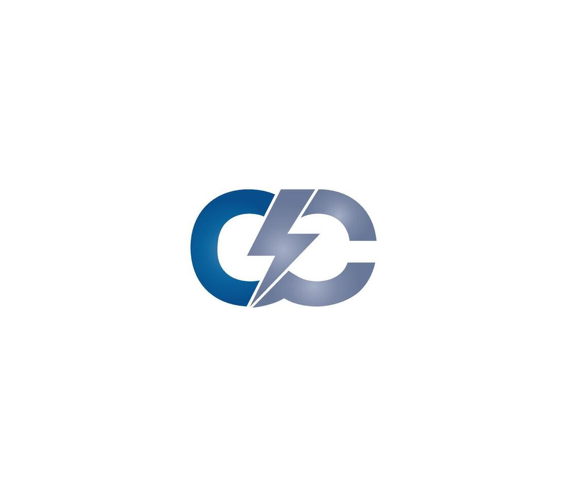 cc alfabet elektrisk logotyp design begrepp vektor