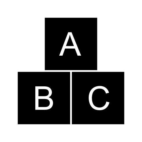 ABC-Würfel-Vektor-Symbol vektor