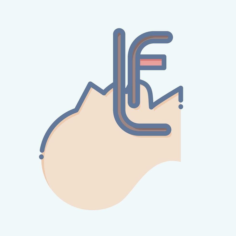 ikon endotrakeal intubation. relaterad till respiratorisk terapi symbol. klotter stil. enkel design redigerbar. enkel illustration vektor