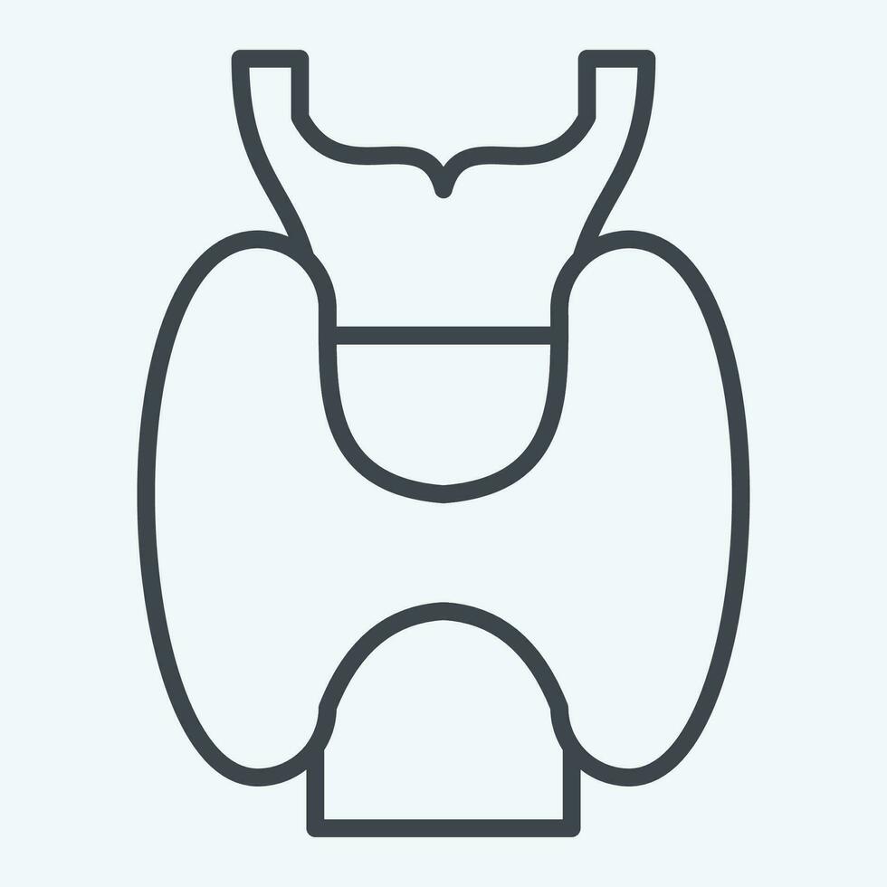 Symbol Larynx. verbunden zu Atemwege Therapie Symbol. Linie Stil. einfach Design editierbar. einfach Illustration vektor